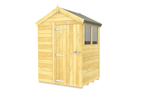 Flat Packed Apex Shed 5x4 - Willow Woodhouse