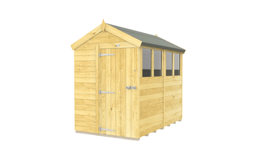 Flat Packed Apex Shed 5x8 - Willow Woodhouse