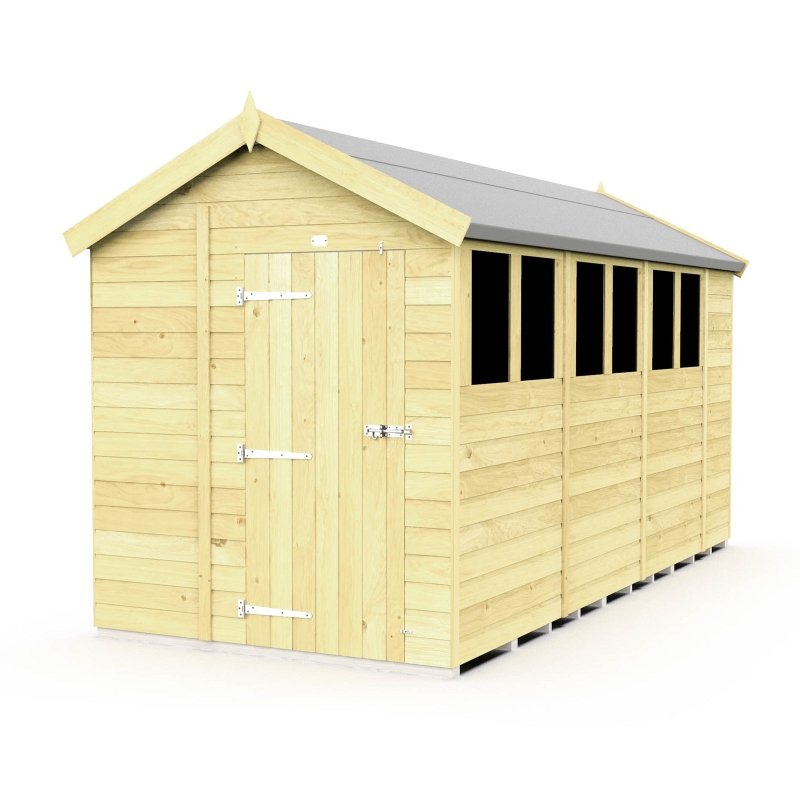 Flat Packed Apex Shed 6x14 - Willow Woodhouse