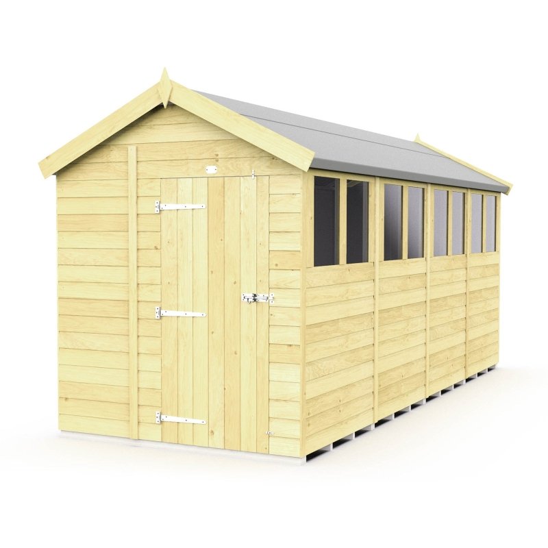 Flat Packed Apex Shed 6x16 - Willow Woodhouse