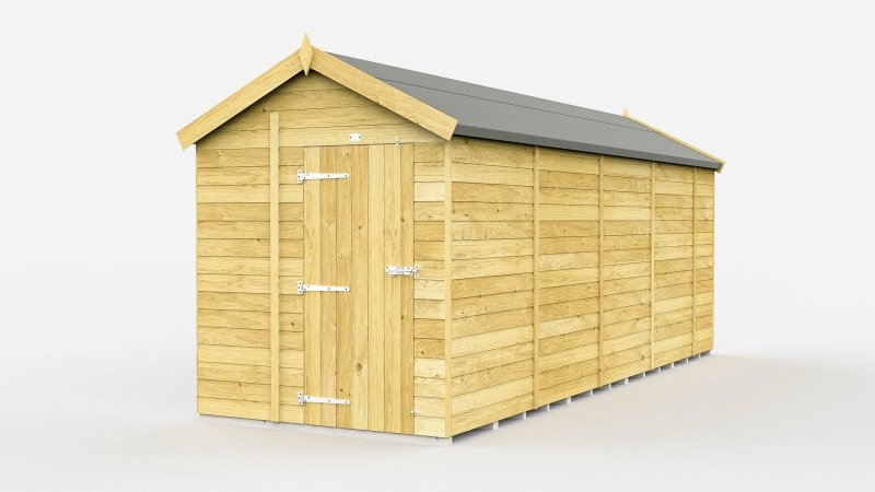 Flat Packed Apex Shed 6x17 - Willow Woodhouse