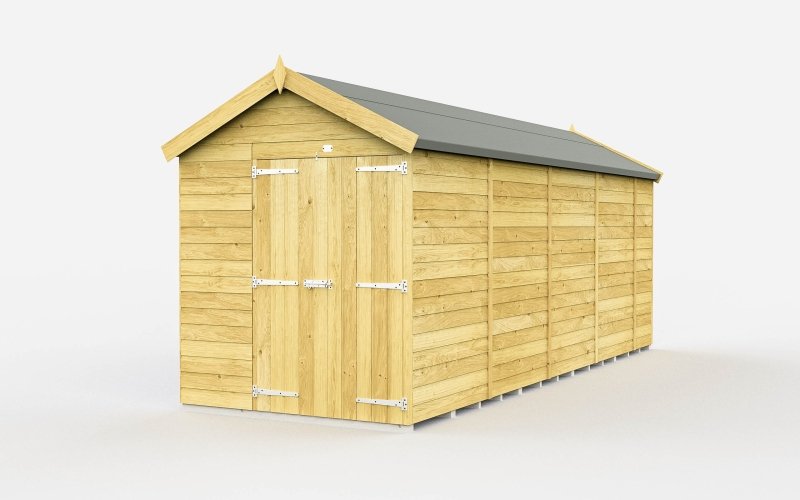 Flat Packed Apex Shed 6x17 - Willow Woodhouse