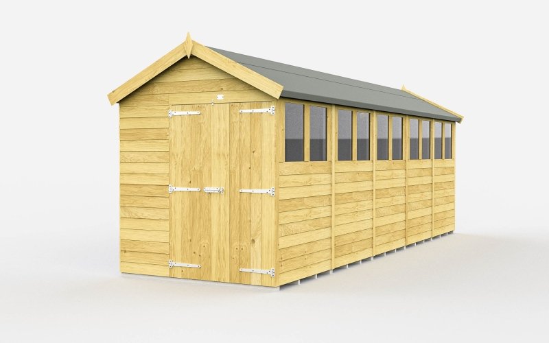 Flat Packed Apex Shed 6x20 - Willow Woodhouse