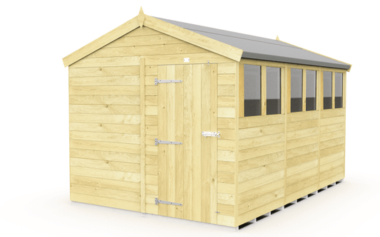 Flat Packed Apex Shed 8x12 - Willow Woodhouse