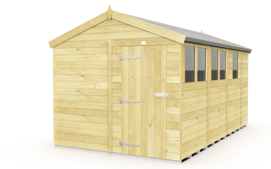 Flat Packed Apex Shed 8x13 - Willow Woodhouse