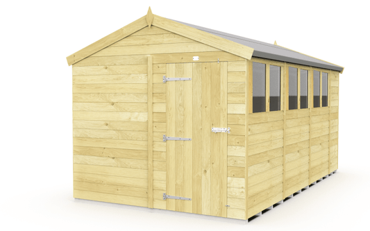 Flat Packed Apex Shed 8x14 - Willow Woodhouse