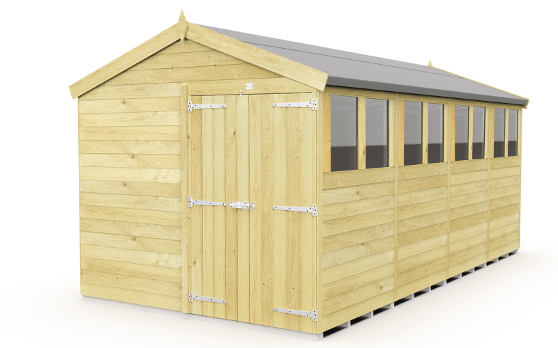 Flat Packed Apex Shed 8x16 - Willow Woodhouse