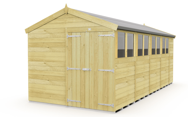 Flat Packed Apex Shed 8x18 - Willow Woodhouse