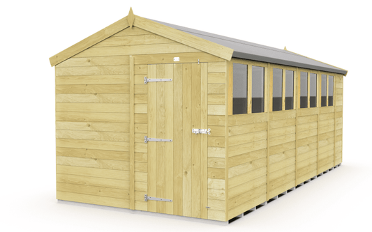 Flat Packed Apex Shed 8x18 - Willow Woodhouse