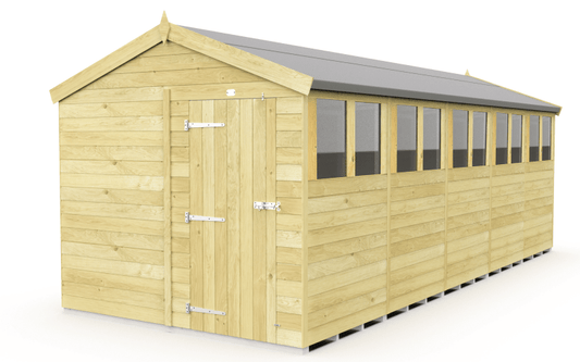 Flat Packed Apex Shed 8x20 - Willow Woodhouse