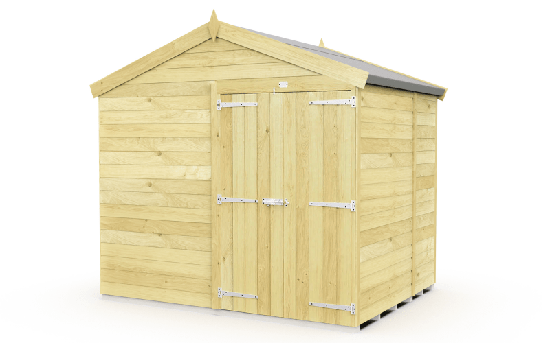 Flat Packed Apex Shed 8x6 - Willow Woodhouse