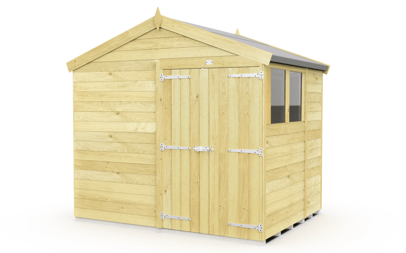 Flat Packed Apex Shed 8x6 - Willow Woodhouse