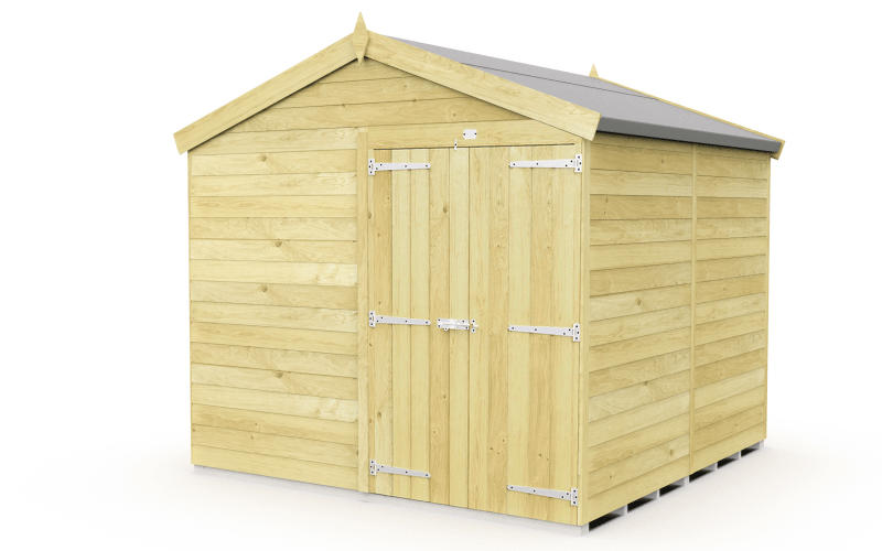 Flat Packed Apex Shed 8x8 - Willow Woodhouse