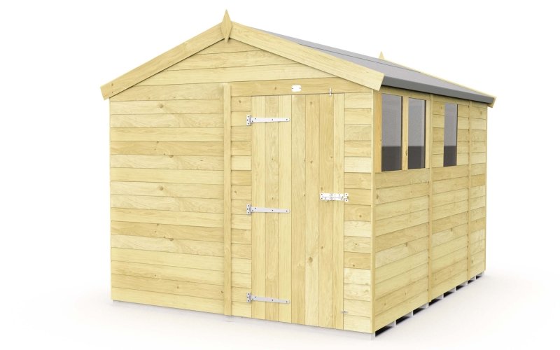 Flat Packed Apex Shed 8x9 - Willow Woodhouse