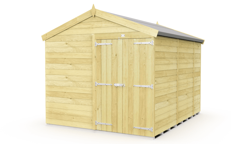 Flat Packed Apex Shed 8x9 - Willow Woodhouse