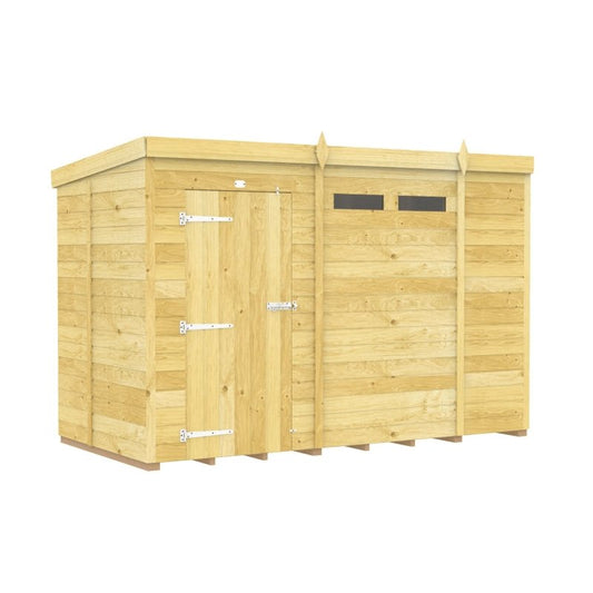 Flat Packed Pent Security Shed 10x5 - Willow Woodhouse