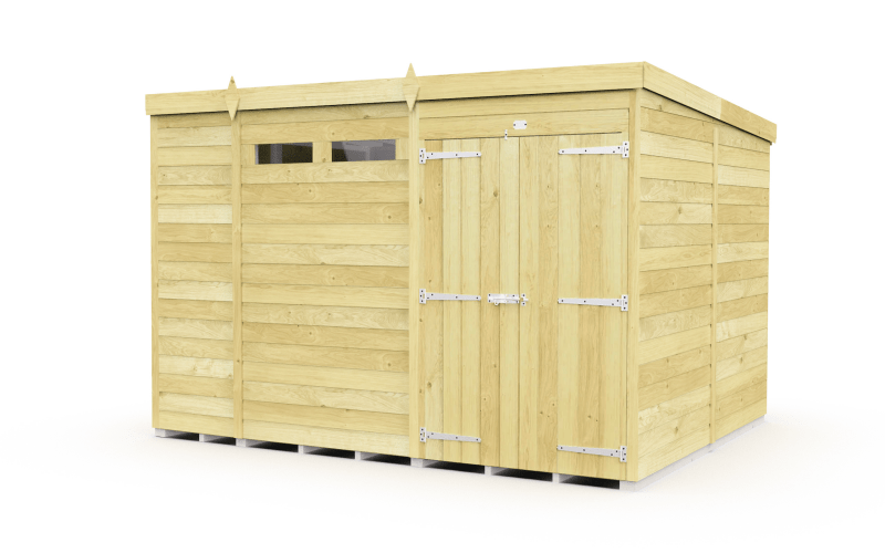 Flat Packed Pent Security Shed 11x8 - Willow Woodhouse