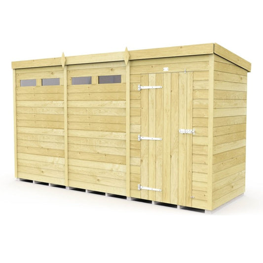 Flat Packed Pent Security Shed 12x4 - Willow Woodhouse