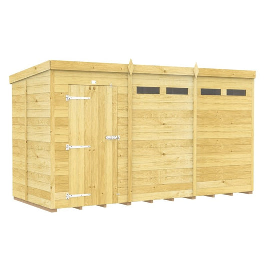 Flat Packed Pent Security Shed 12x5 - Willow Woodhouse