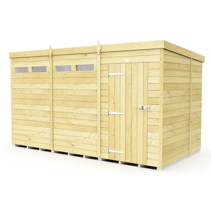 Flat Packed Pent Security Shed 12x6 - Willow Woodhouse