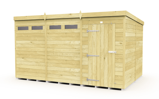 Flat Packed Pent Security Shed 12x8 - Willow Woodhouse