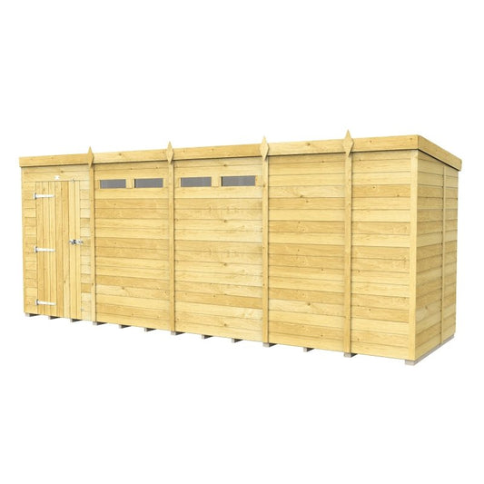 Flat Packed Pent Security Shed 17x5 - Willow Woodhouse