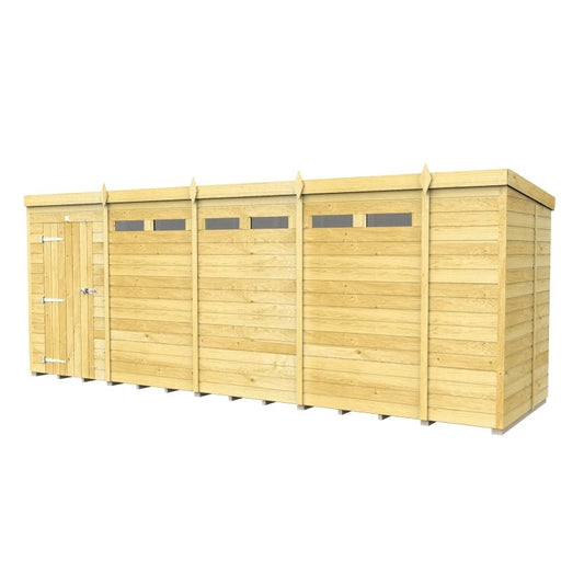 Flat Packed Pent Security Shed 18x5 - Willow Woodhouse