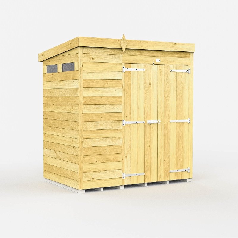 Flat Packed Pent Security Shed 7x4 - Willow Woodhouse