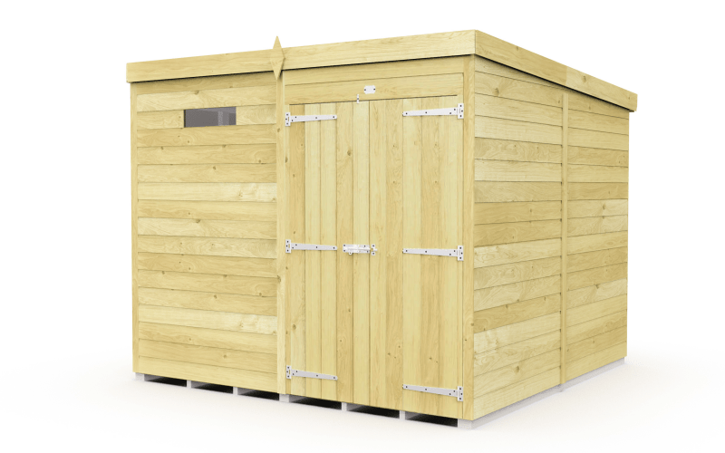 Flat Packed Pent Security Shed 7x8 - Willow Woodhouse