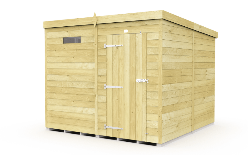 Flat Packed Pent Security Shed 7x8 - Willow Woodhouse