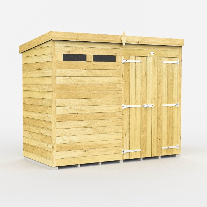 Flat Packed Pent Security Shed 8x4 - Willow Woodhouse