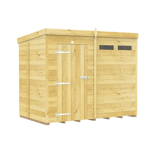 Flat Packed Pent Security Shed 8x5 - Willow Woodhouse