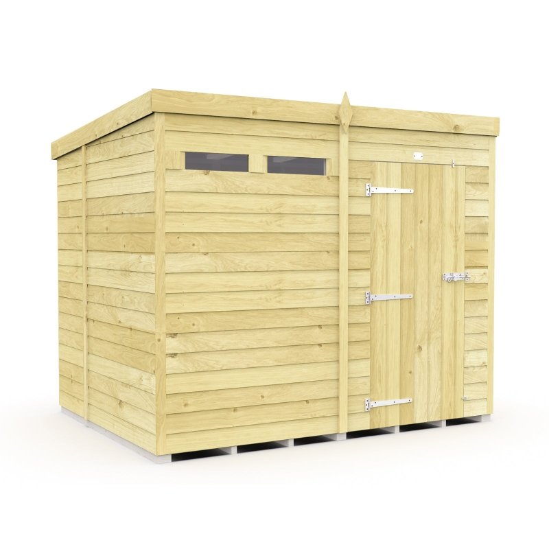 Flat Packed Pent Security Shed 8x6 - Willow Woodhouse