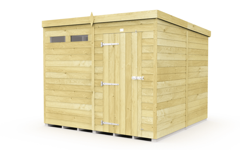 Flat Packed Pent Security Shed 8x8 - Willow Woodhouse