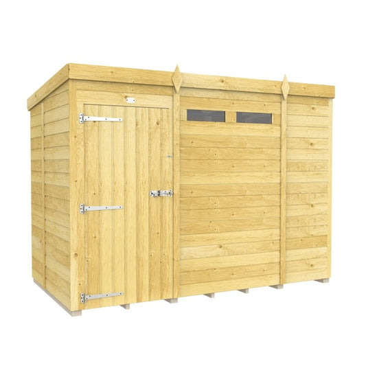 Flat Packed Pent Security Shed 9x5 - Willow Woodhouse