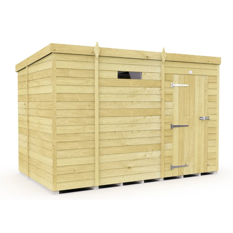 Flat Packed Pent Security Shed 9x6 - Willow Woodhouse