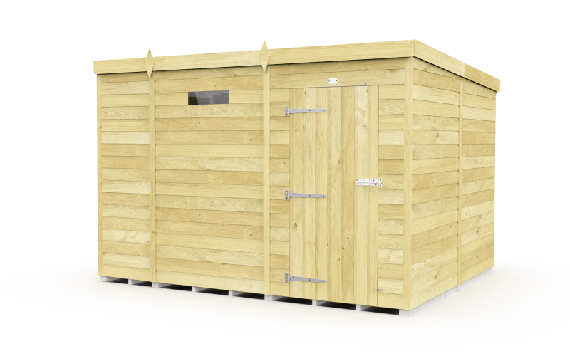 Flat Packed Pent Security Shed 9x8 - Willow Woodhouse