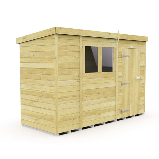 Flat Packed Pent Shed 10x4 - Willow Woodhouse