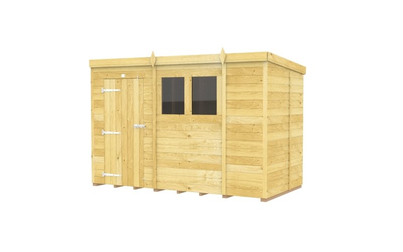 Flat Packed Pent Shed 10x5 - Willow Woodhouse