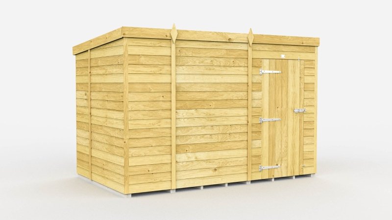 Flat Packed Pent Shed 10x6 - Willow Woodhouse