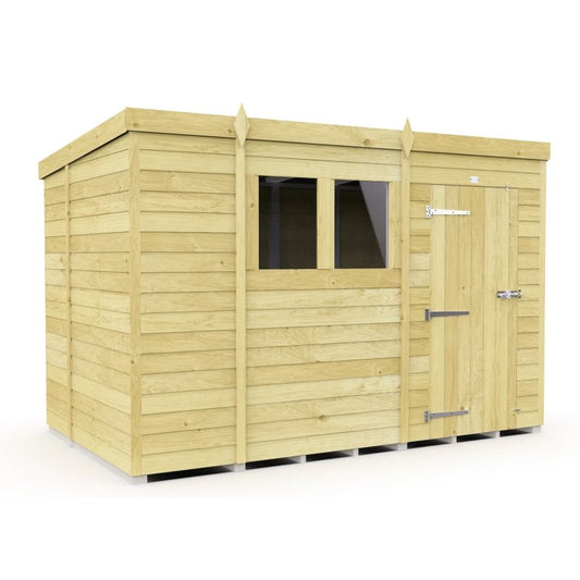 Flat Packed Pent Shed 10x6 - Willow Woodhouse