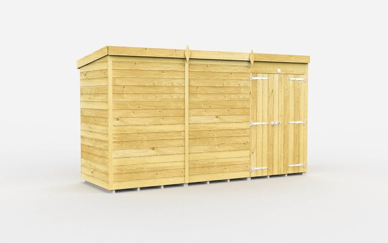 Flat Packed Pent Shed 11x4 - Willow Woodhouse