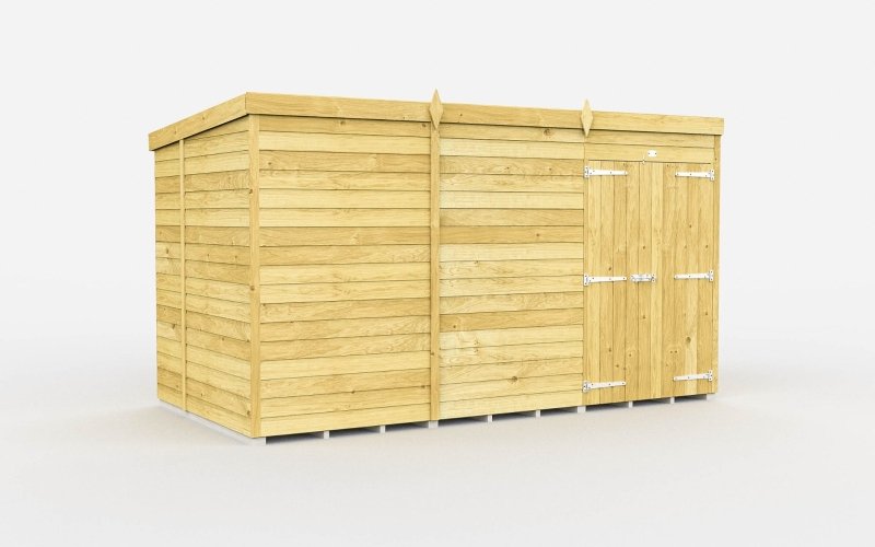 Flat Packed Pent Shed 11x6 - Willow Woodhouse