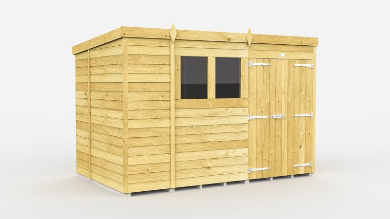 Flat Packed Pent Shed 11x7 - Willow Woodhouse