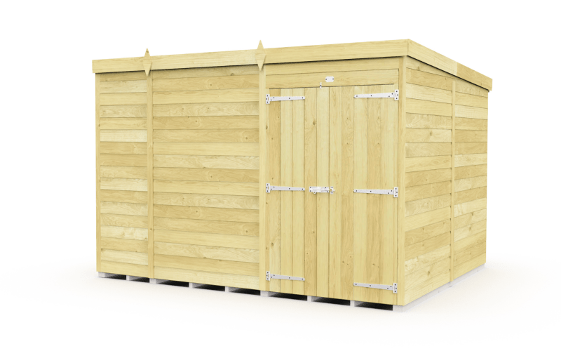 Flat Packed Pent Shed 11x8 - Willow Woodhouse