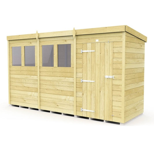 Flat Packed Pent Shed 12x4 - Willow Woodhouse