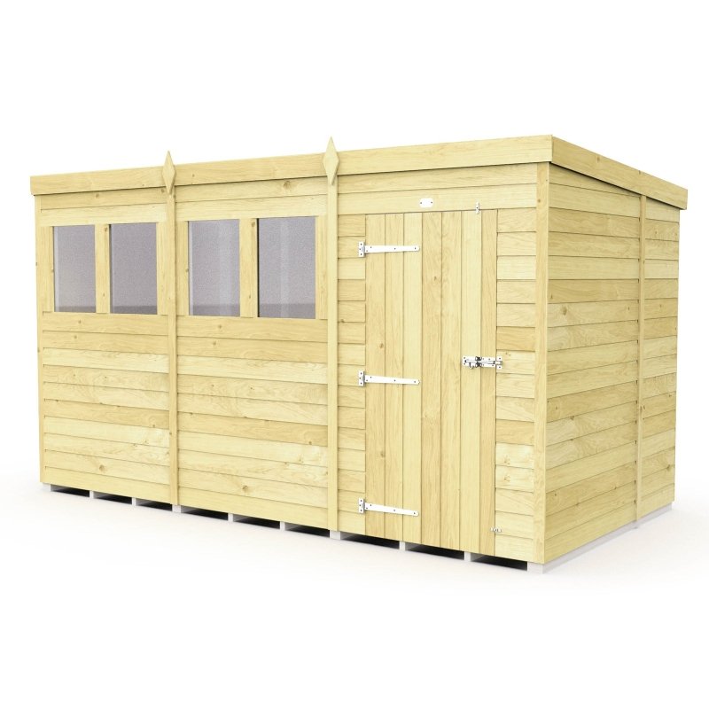 Flat Packed Pent Shed 12x6 - Willow Woodhouse