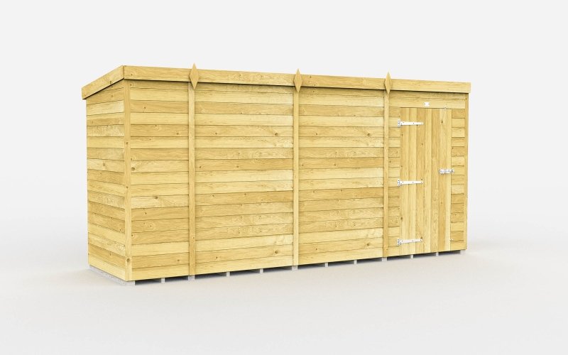 Flat Packed Pent Shed 13x4 - Willow Woodhouse