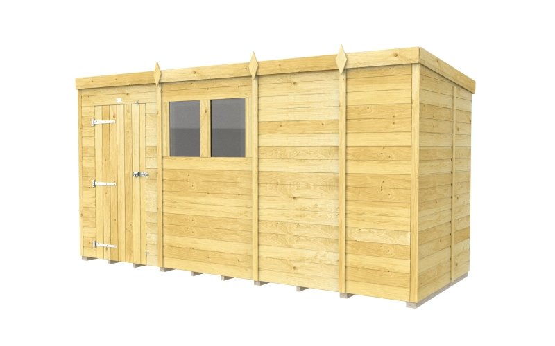 Flat Packed Pent Shed 13x5 - Willow Woodhouse