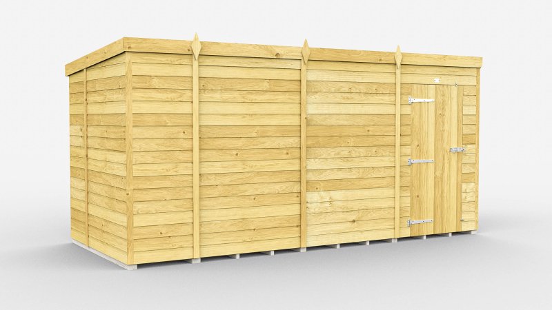 Flat Packed Pent Shed 13x6 - Willow Woodhouse